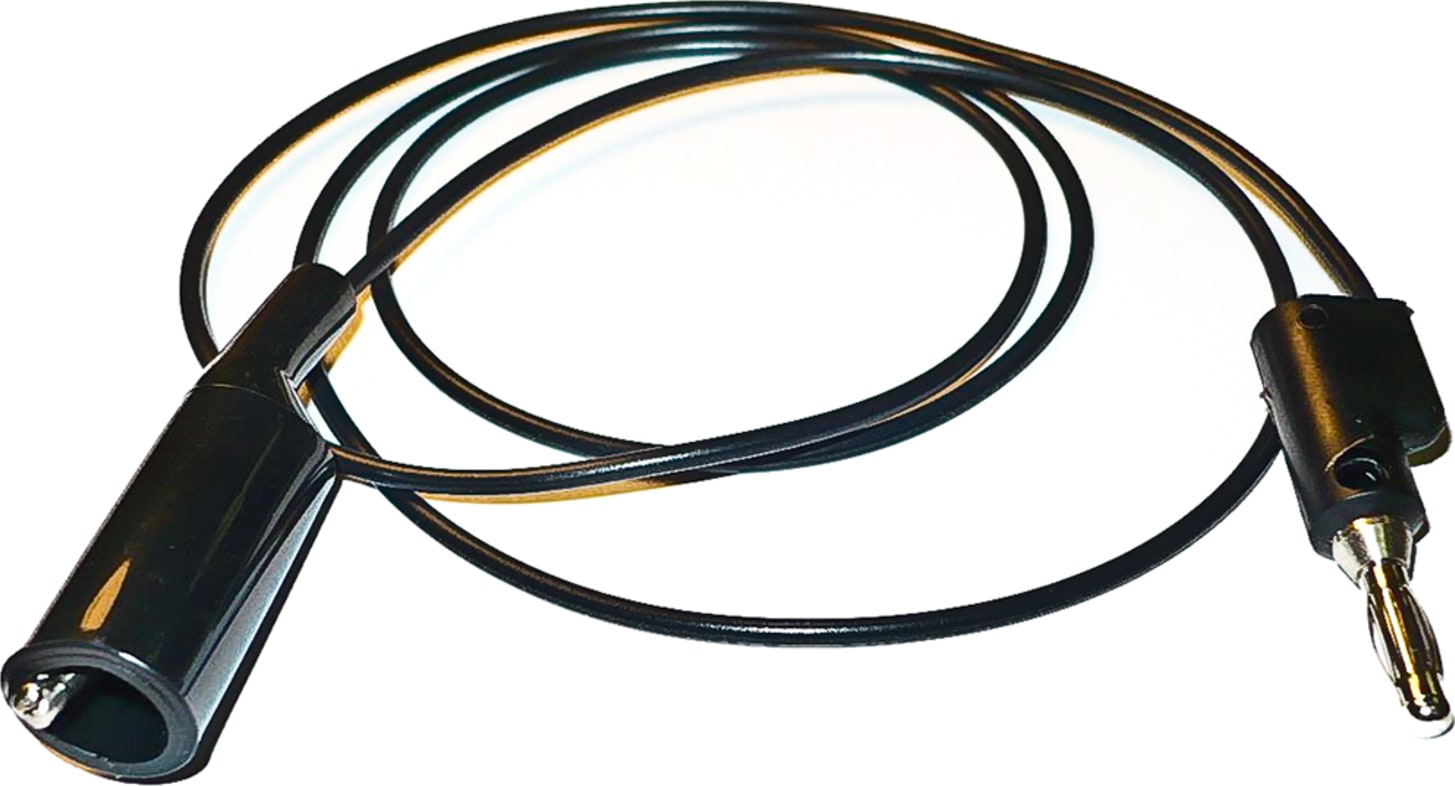 Mueller Ellectric BU-2030-A Black Insulated Alligator Clip to Stackable Banana Plug