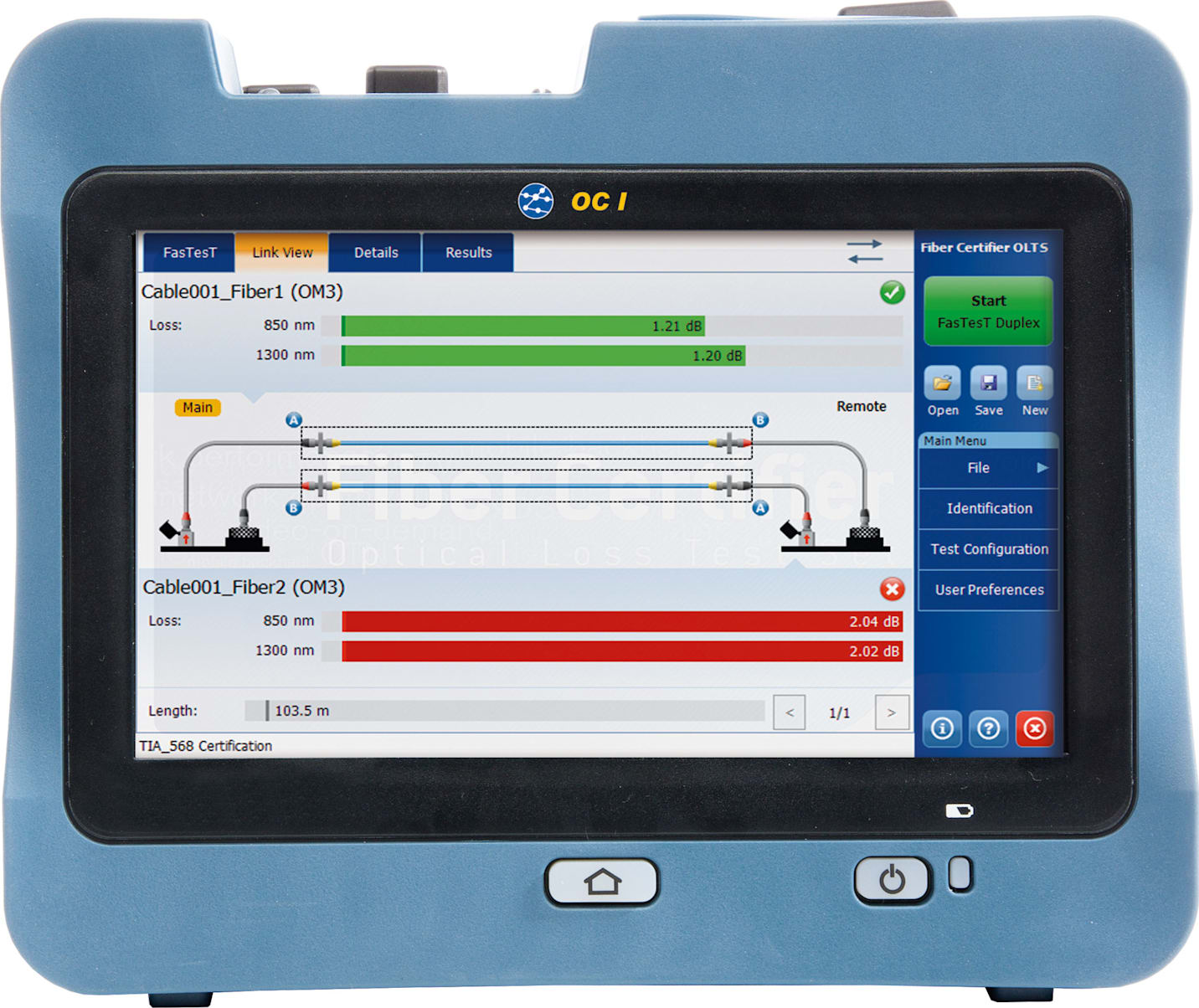 IDEAL Networks R230001 OC I - Tier 1 Fiber Optic Cable Certifier