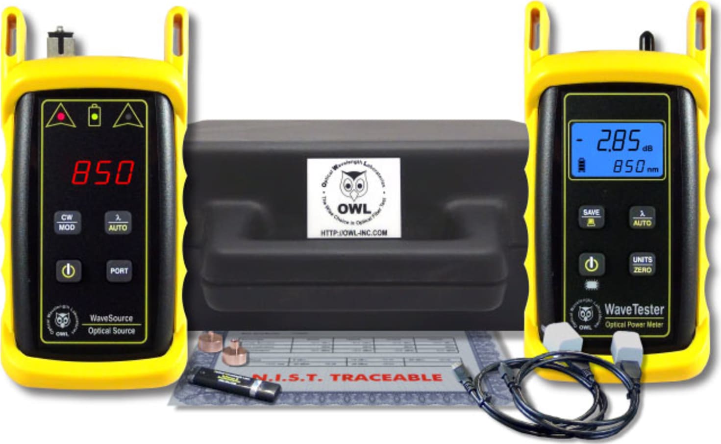 OWL KIT-WT-WS-MDSC WaveTester / WaveSource 850/1300 Test Kit, SC Connector