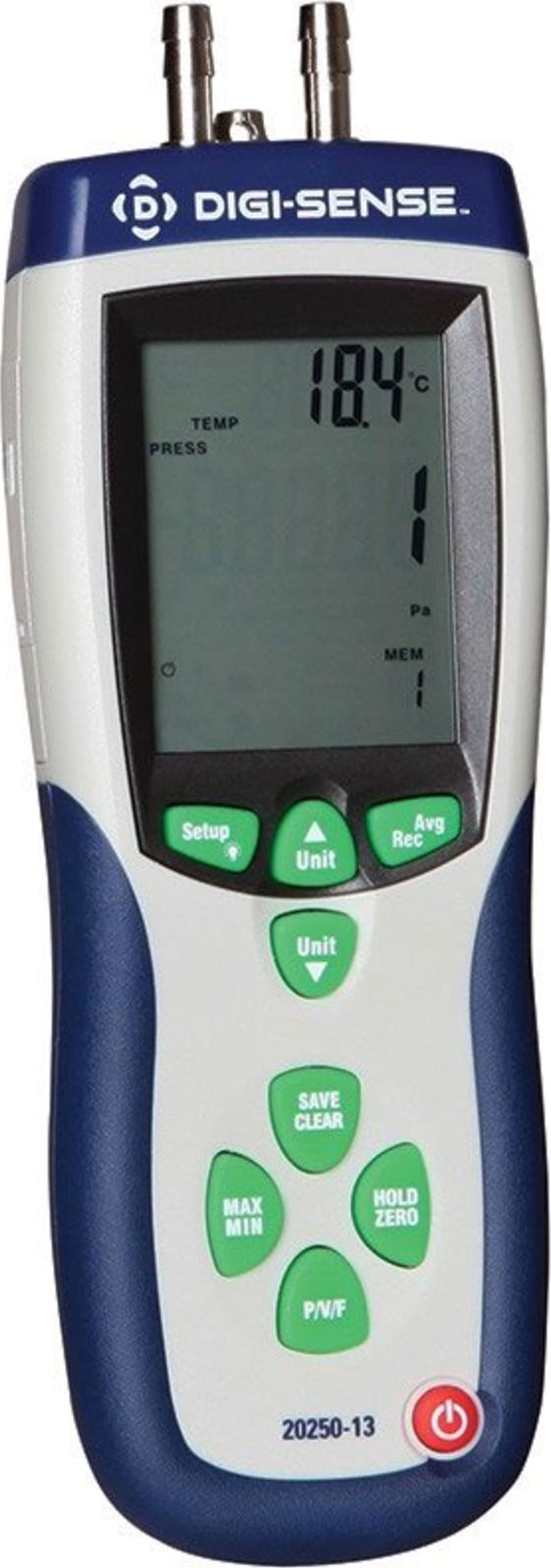 Oakton WD-20250-13 Digi-Sense Pressure and Flow Meter with NIST-Traceable Calibration