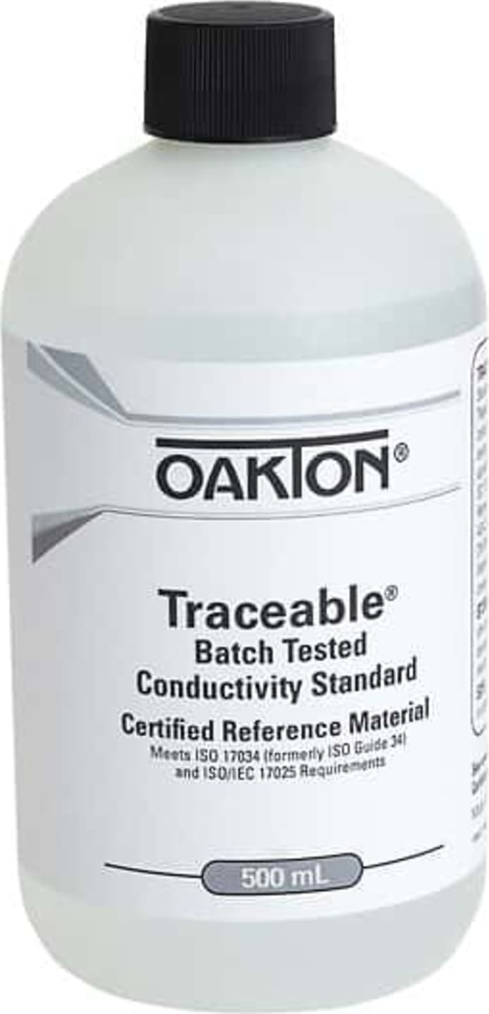 Oakton 00652-24 - Traceable Conductivity & TDS Standard, Batch-Tested, 10 uS; 500 mL