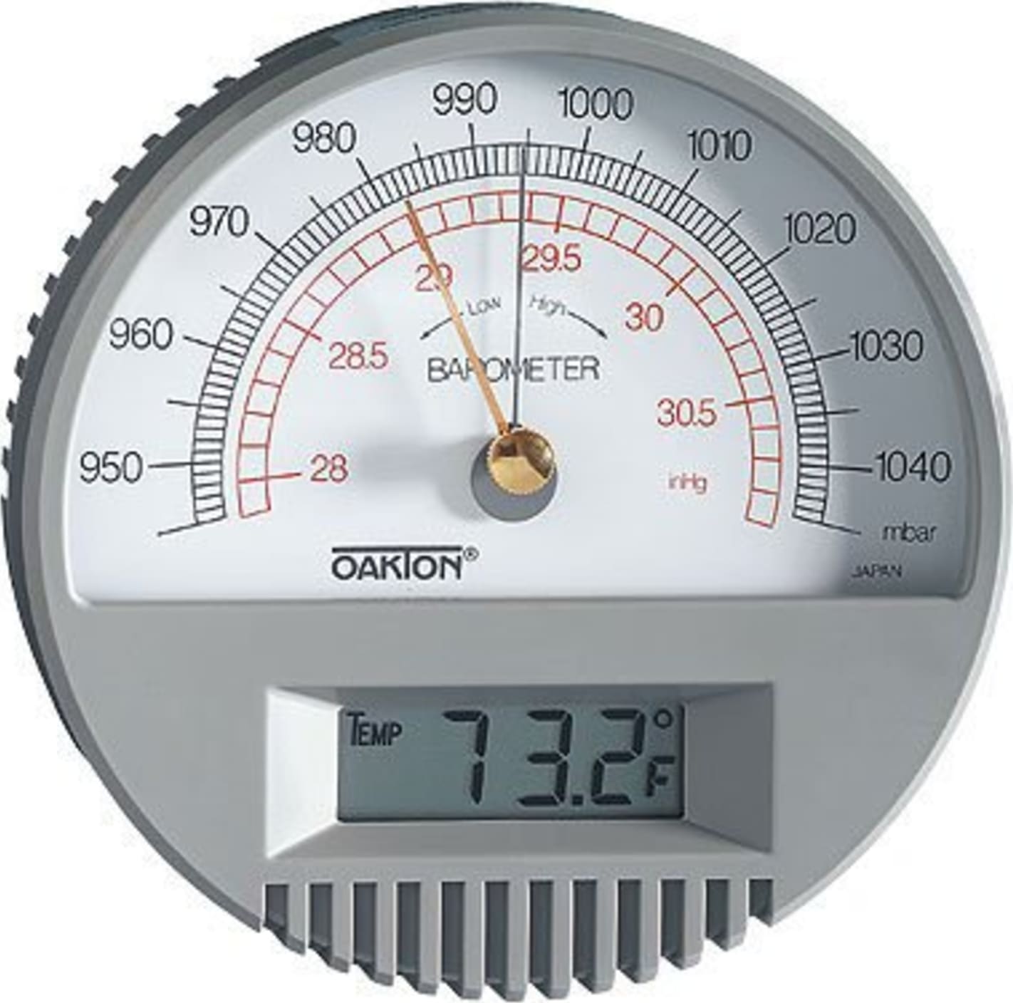 Oakton WD-03316-80 Aneroid Barometer with Digital Thermometer