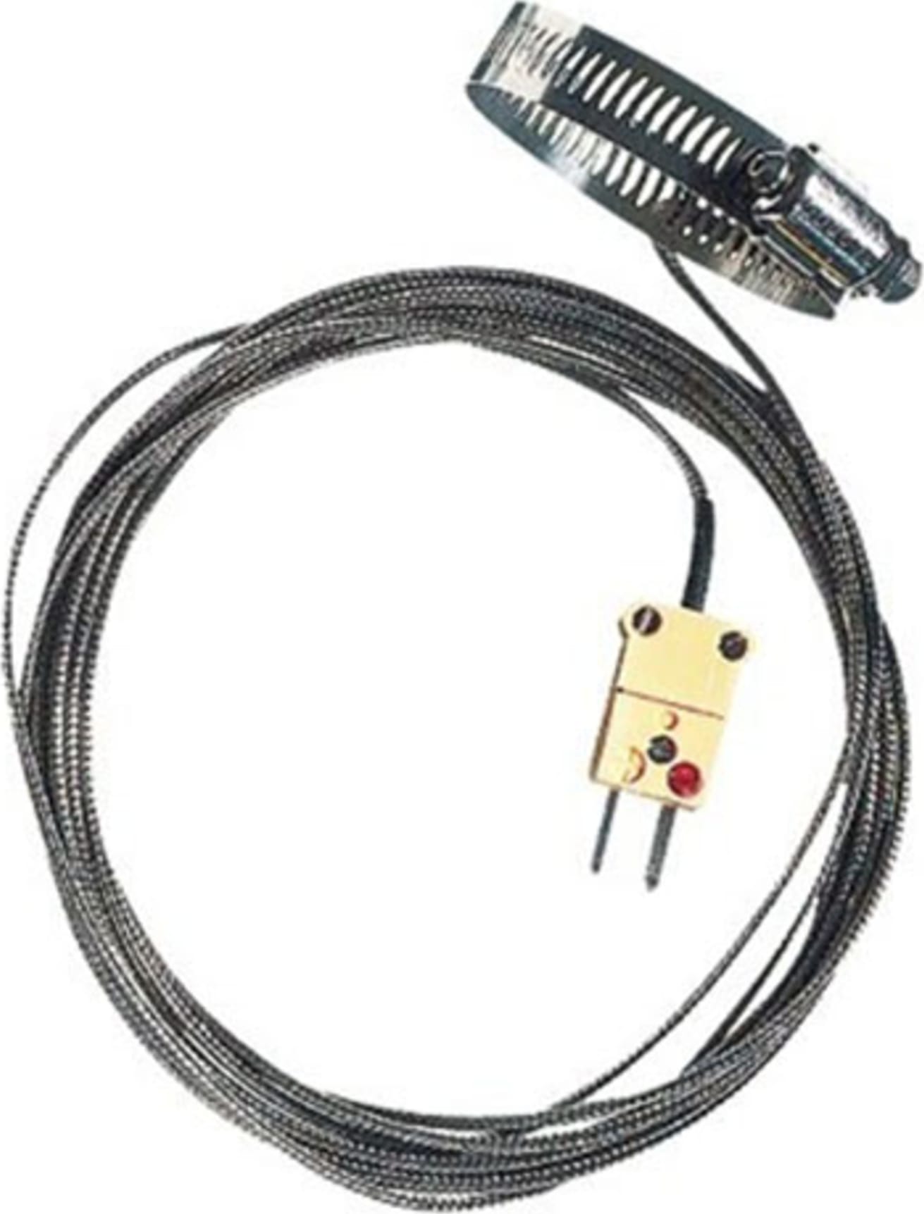 Oakton WD-08469-40 Dia. 1.25-2.25" Hose Clamp Surface Thermocouple Probe with SS Cable, Type J