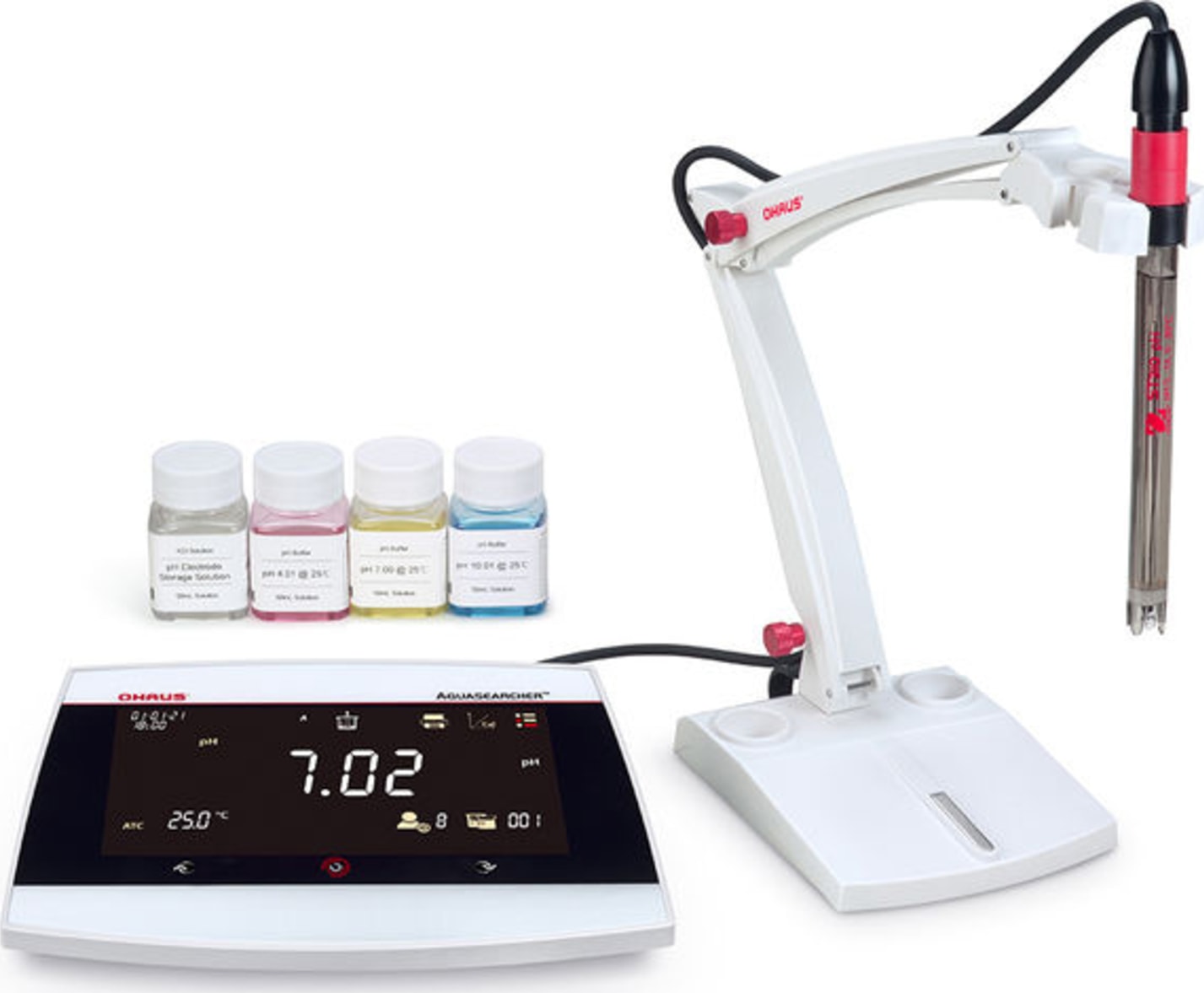Ohaus AB33PH-F - AquaSearcher pH Bench Meter, -5°C - 110°C; -2.00pH - 16.00pH; -2000.00mV -2000.00 mV Range, 0.1°C; 0.01pH; 1mV Resolution