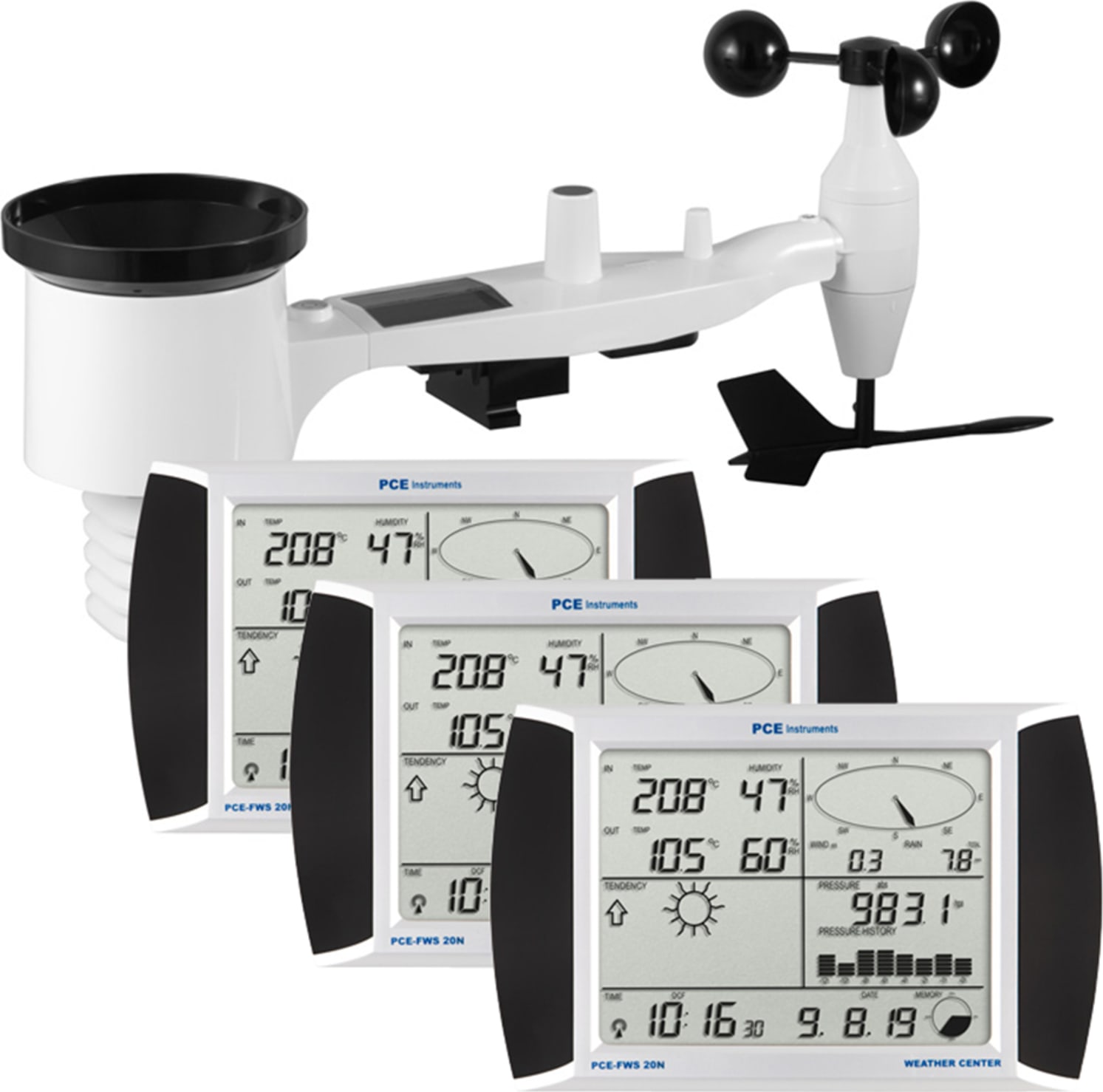 PCE Instruments PCE-FWS 20N Radio Climate Meter Weather Station