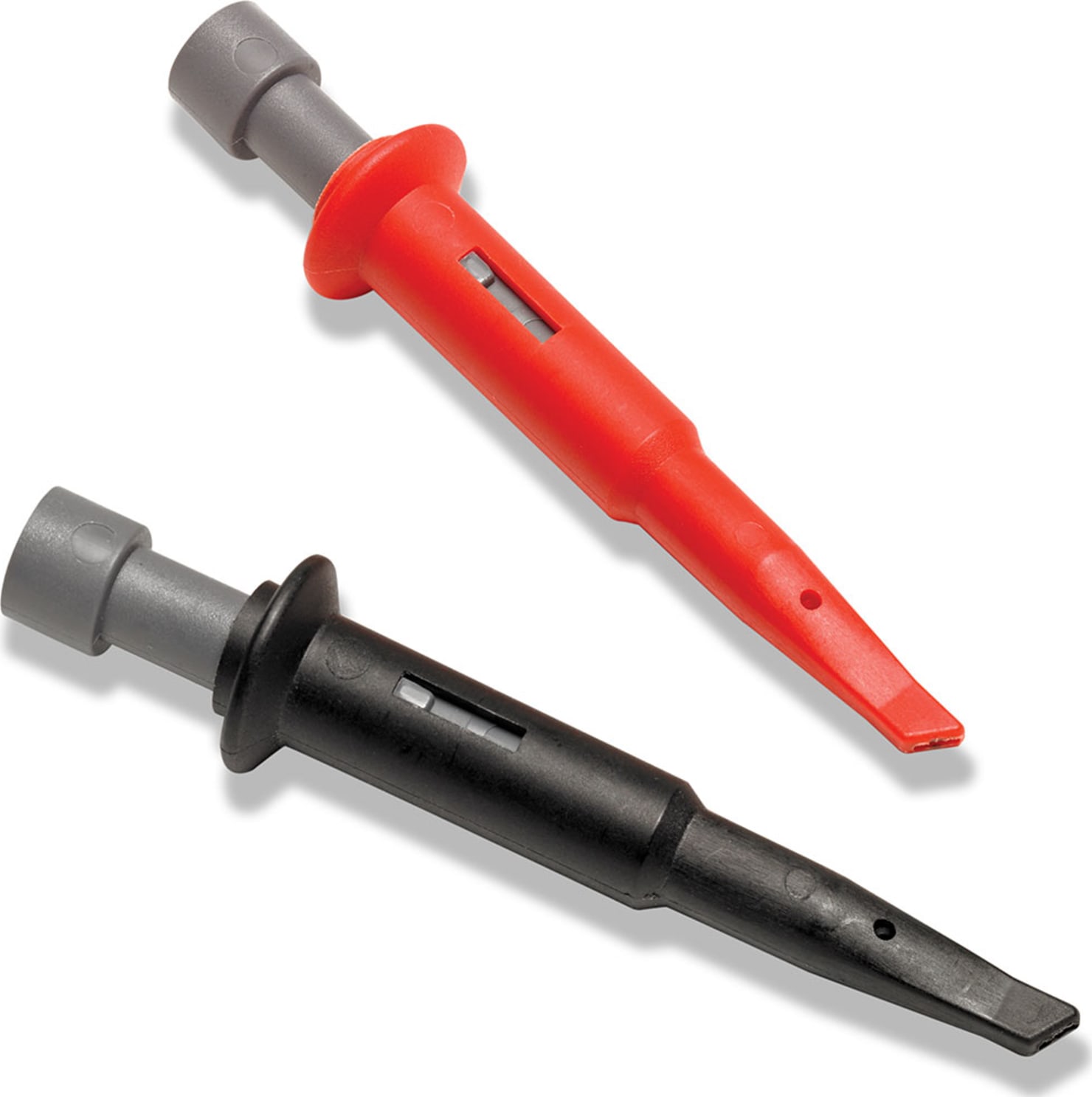 Unshrouded 4 mm sprung hook, black