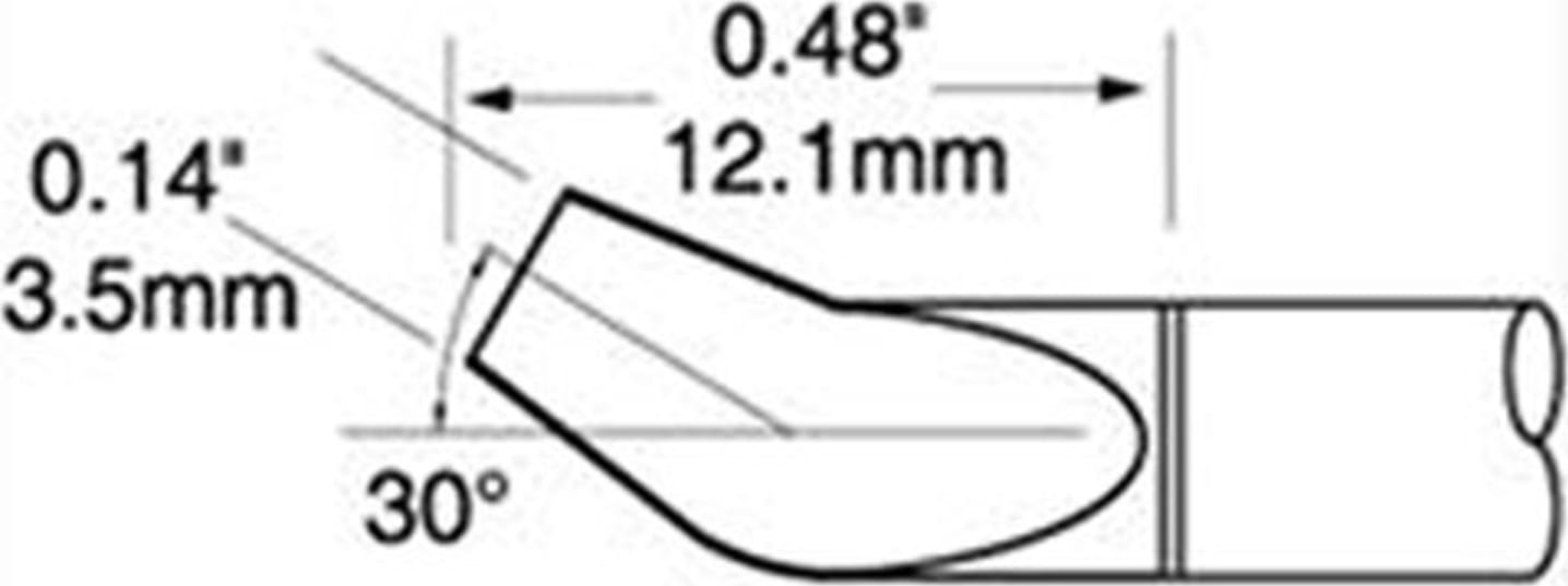 PTTC Blade Bent 30 Deg 3.5mm x 12.1mm