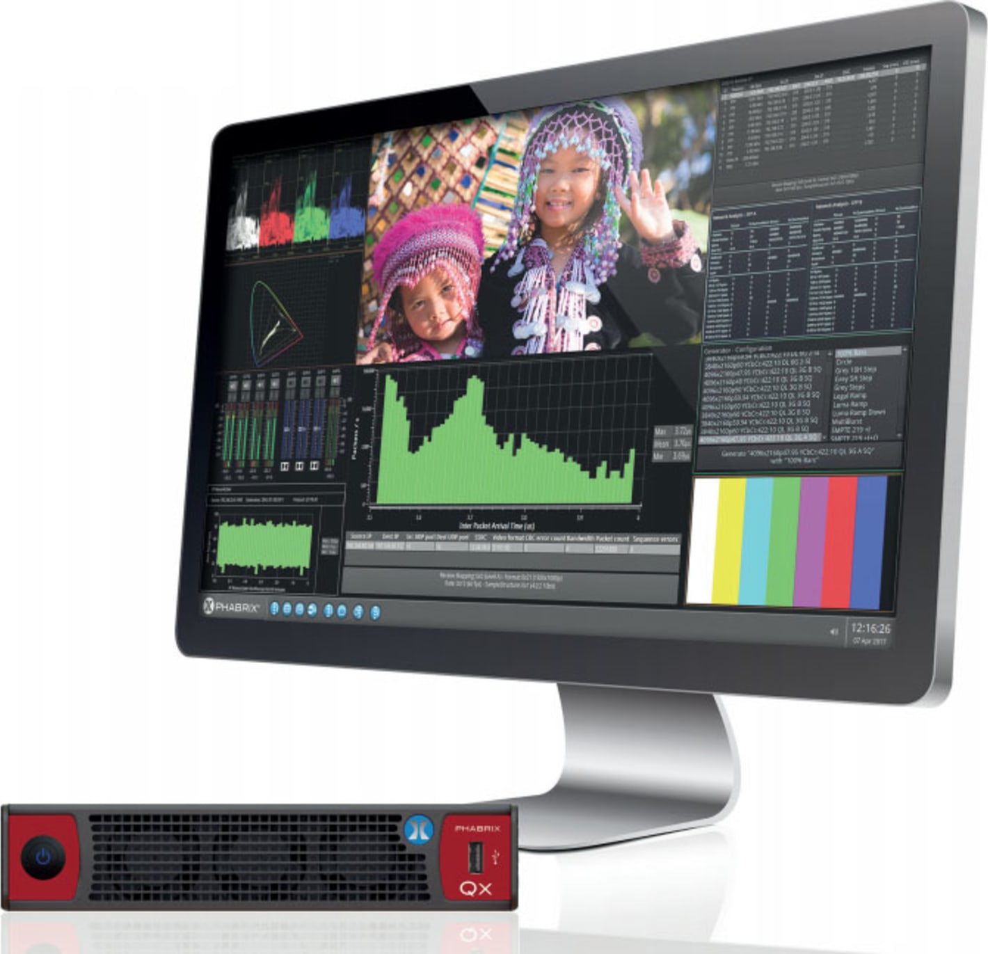 Phabrix PHQX01E-IP IP, 4K/UHD plus HDR Generation, Analysis and Monitoring