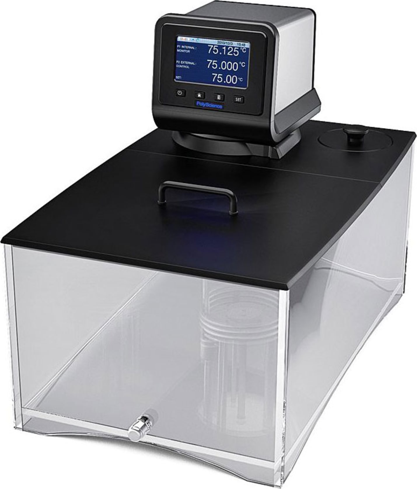 PolyScience AP28P100 28L Polycarbonate Open Bath Systems with Advanced Programmable Temperature Controller