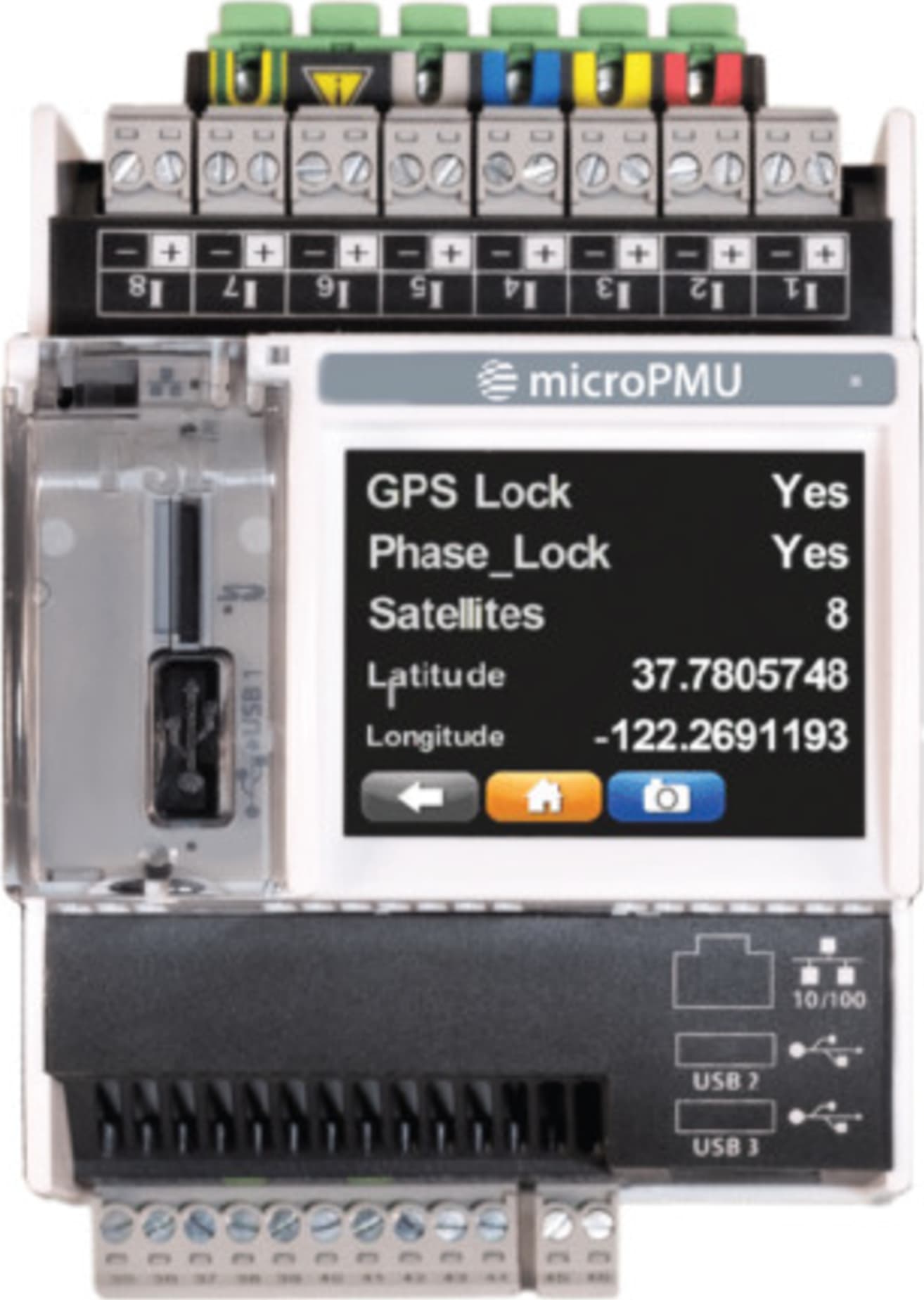 Powerside microPMU DIN - microPMU Synchrophasor with DIN Rail 