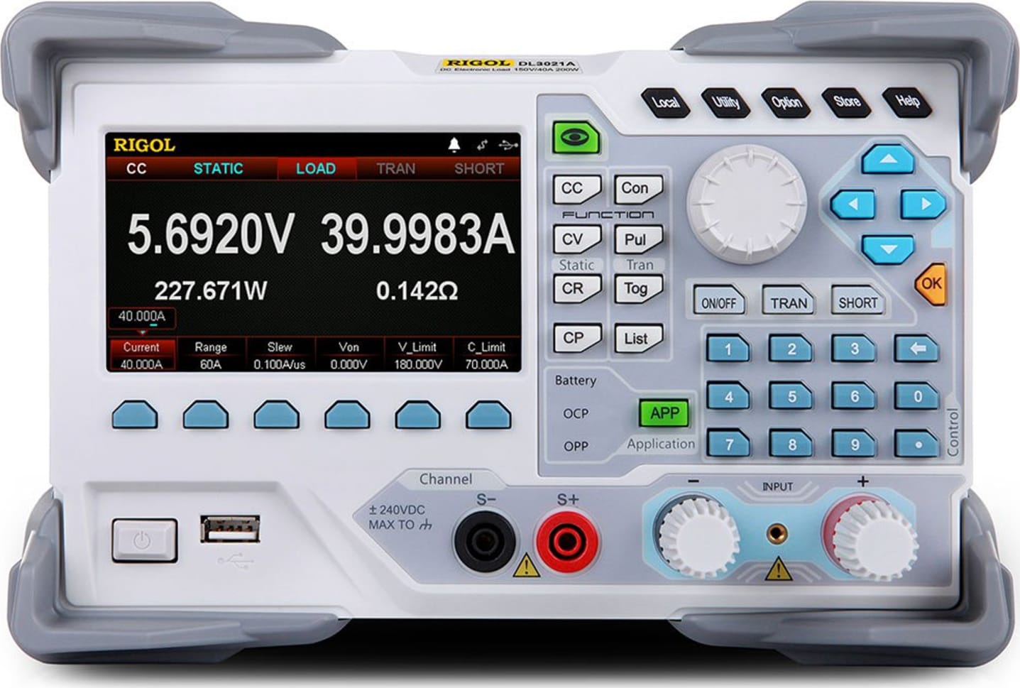 Rigol DL3021A 200W Electronic Load with Single Input 150V/40A/30kHz with High Resolution