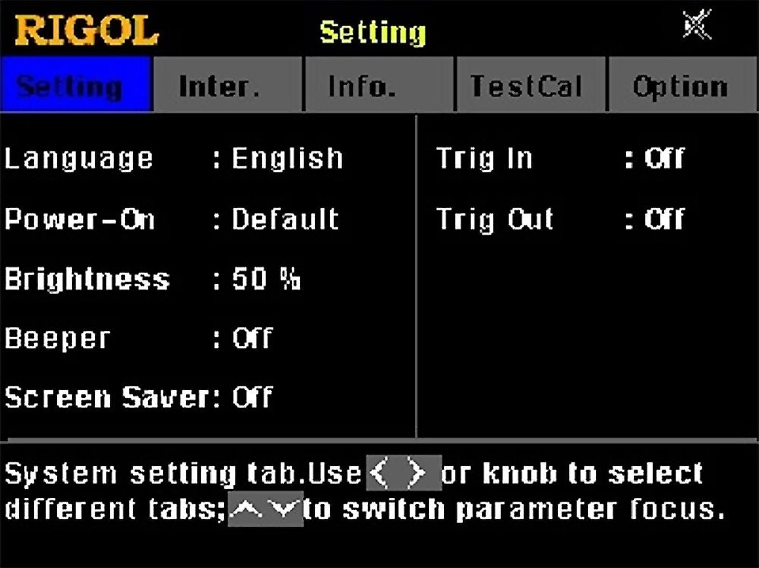 Rigol TRIGGER-DP700 External Trigger In and Internal Trigger Out