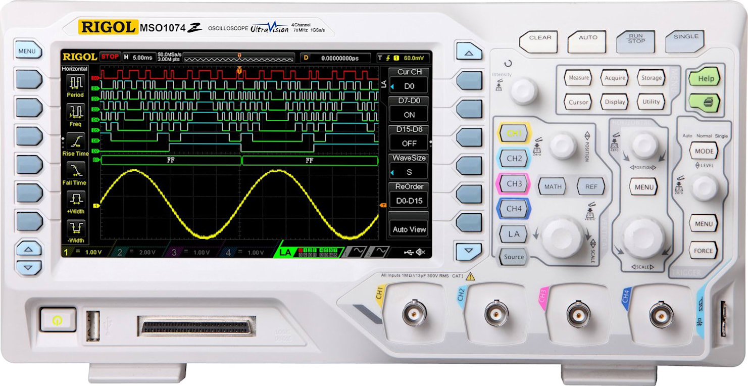 Rigol MSO1074Z-S Mixed Signal Oscilloscope 70MHz with 4 Analog Channels