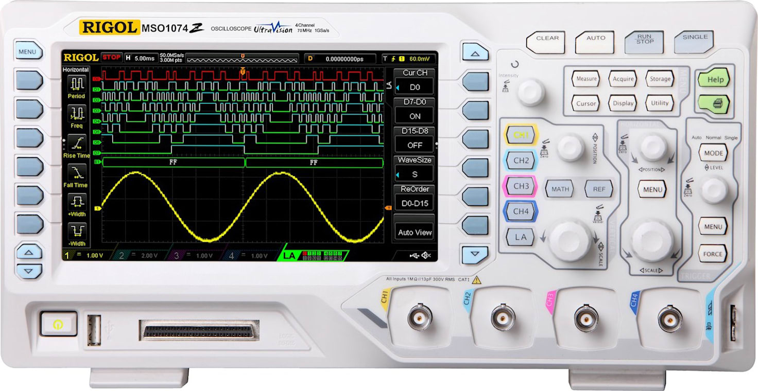 Rigol MSO1074Z Mixed Signal Oscilloscope 70 MHz with 4 Analog Channels