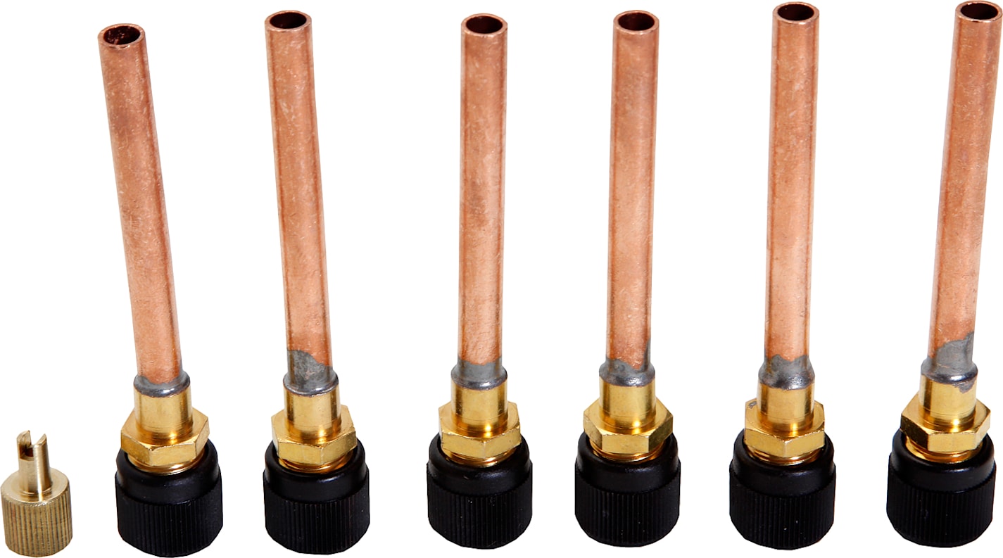 Robinair 13142 1/4 MFL x 1/4 OD Copper Tube Ext., pkg/6