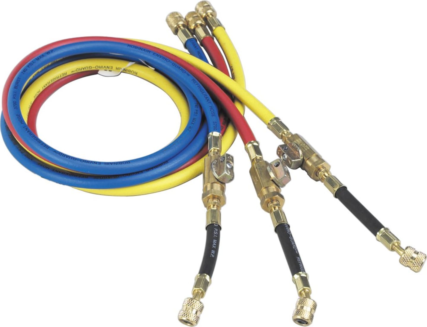 Robinair Enviro-Guard Hoses with Ball Valves