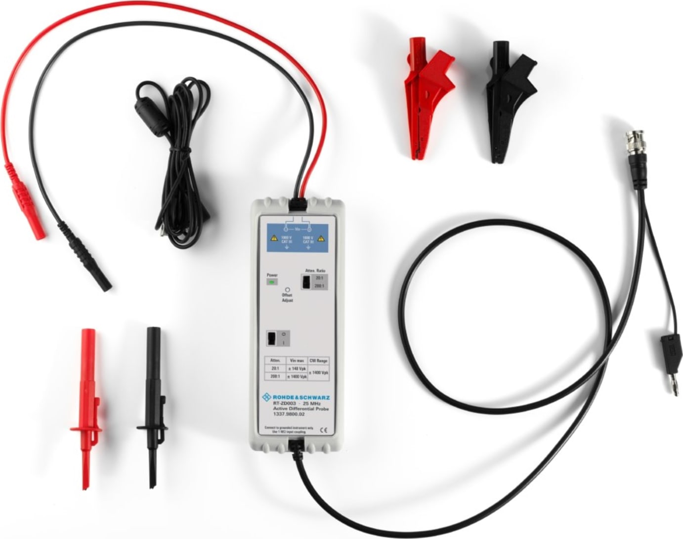 Rohde & Schwarz RT-ZD003 - 25 MHz high voltage differential probe