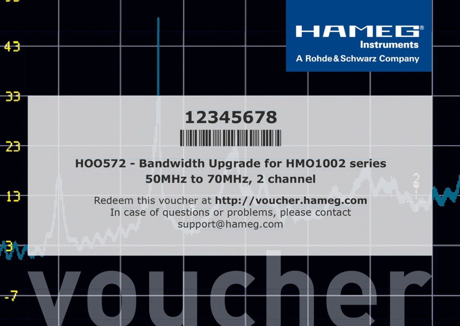Rohde & Schwarz HV572 License key (voucher)