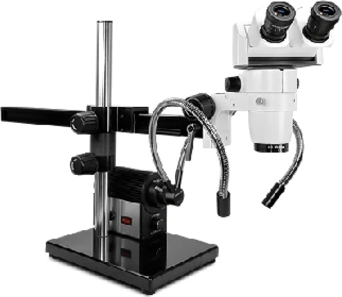 Scienscope CMO-PK5E-DPL-D Tilting Binocular Head on Dual Arm Boom Stand w/ Fiber Optic Dual Pipe Light