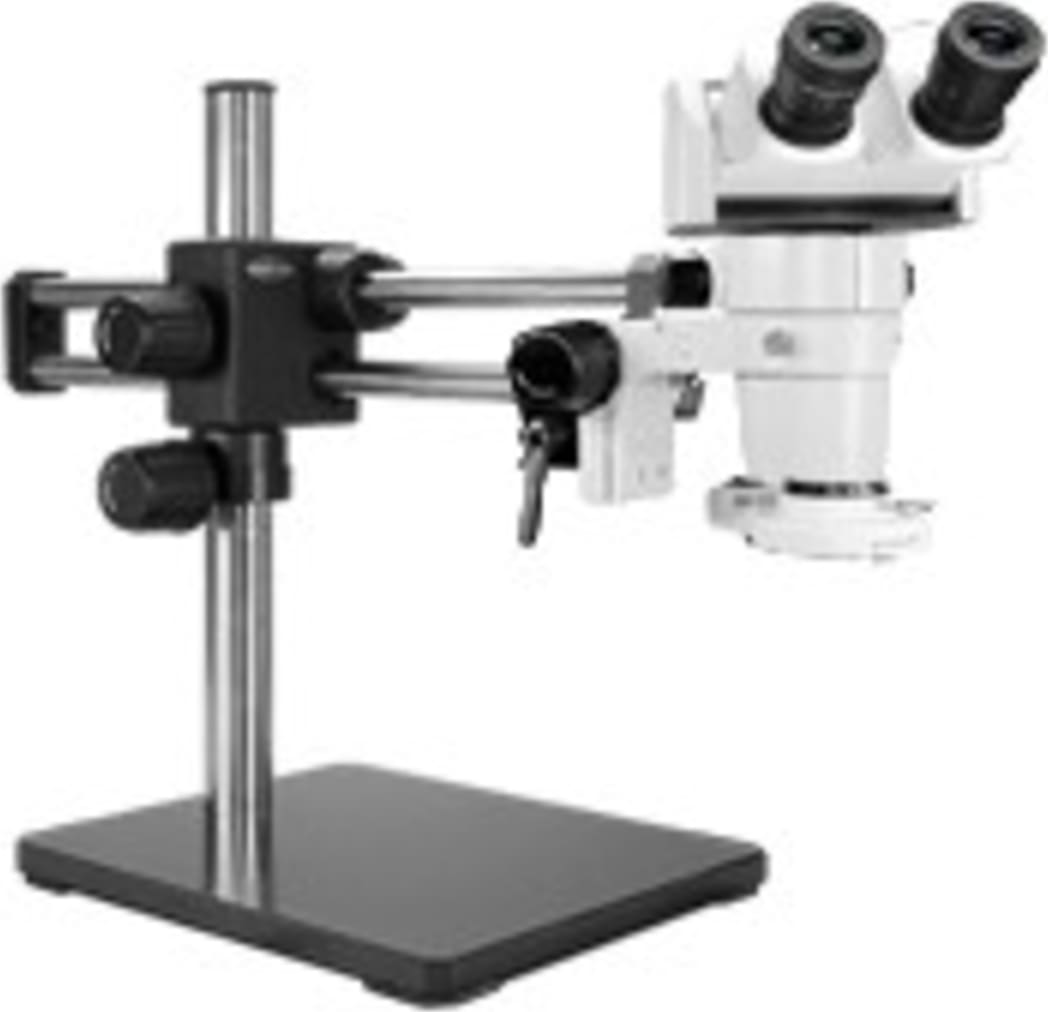 Scienscope CMO-PK5E-FR-D E-Series 0�-45� Tilting Head on "Dual Arm Boom Stand" with Fluorescent Ring Light