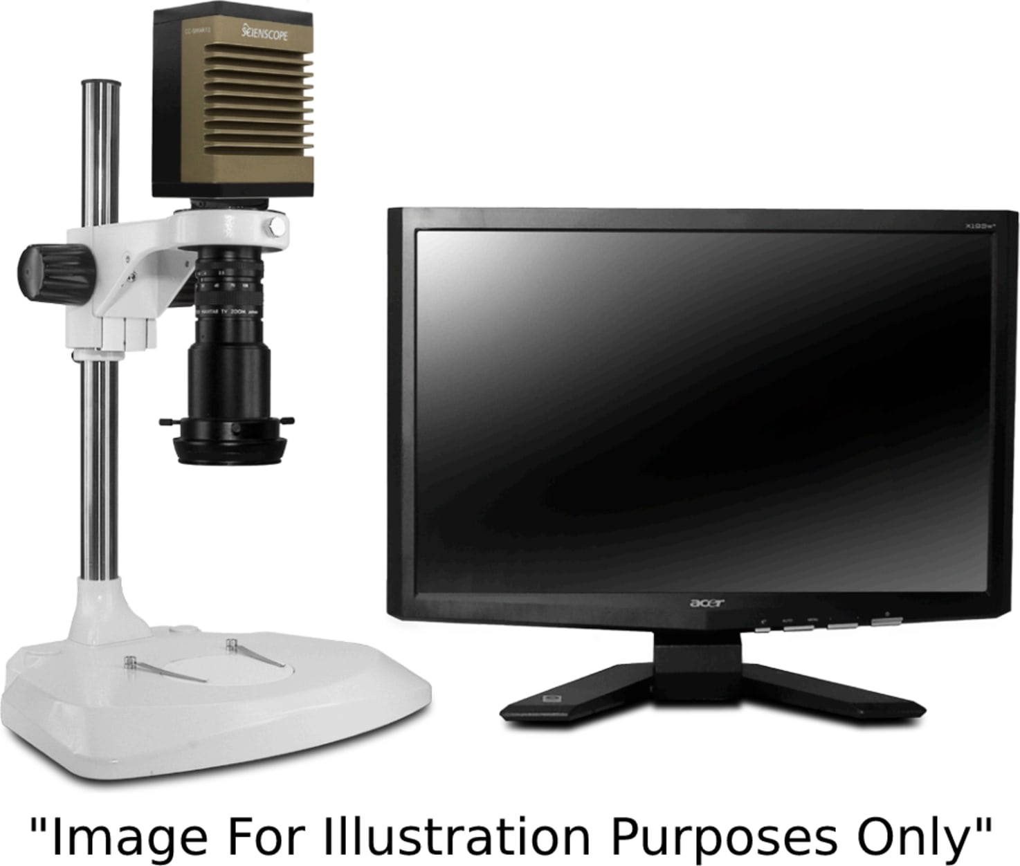 Scienscope MAC-PK1-4KSC-R3-AF - MACRO Video Zoom Optics On Extended Post Stand