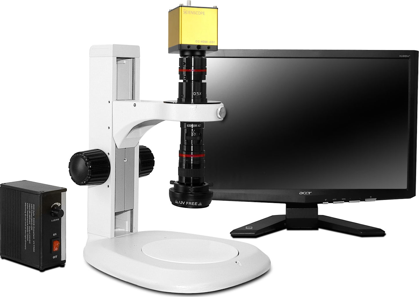 Scienscope MZ7A-PK2-LED-HD Macro Lens with HD Camera - Adjustable LED Light