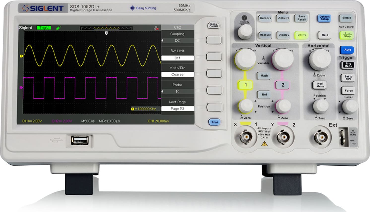 Siglent SDS1052DL  - 2 Channel / 50MHz Digital Oscilloscope