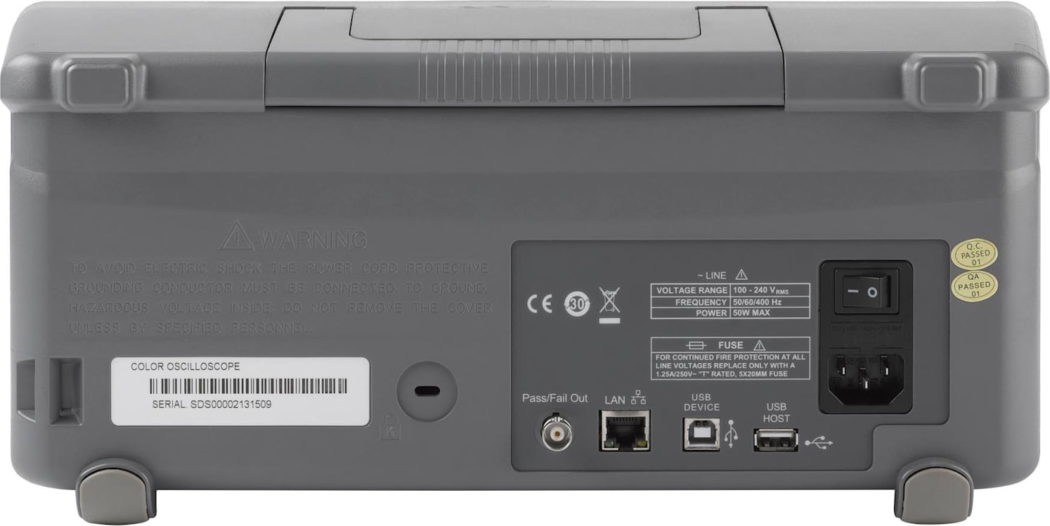 Siglent SDS1000CFL Series - Rear View