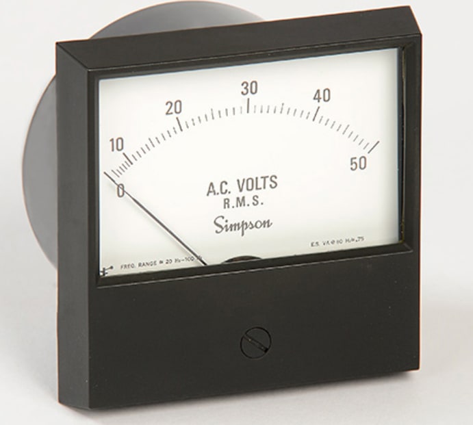 Simpson 17444 - Analog DC Milliammeter, Century Style, Model 2122, 0-1000, 2.5