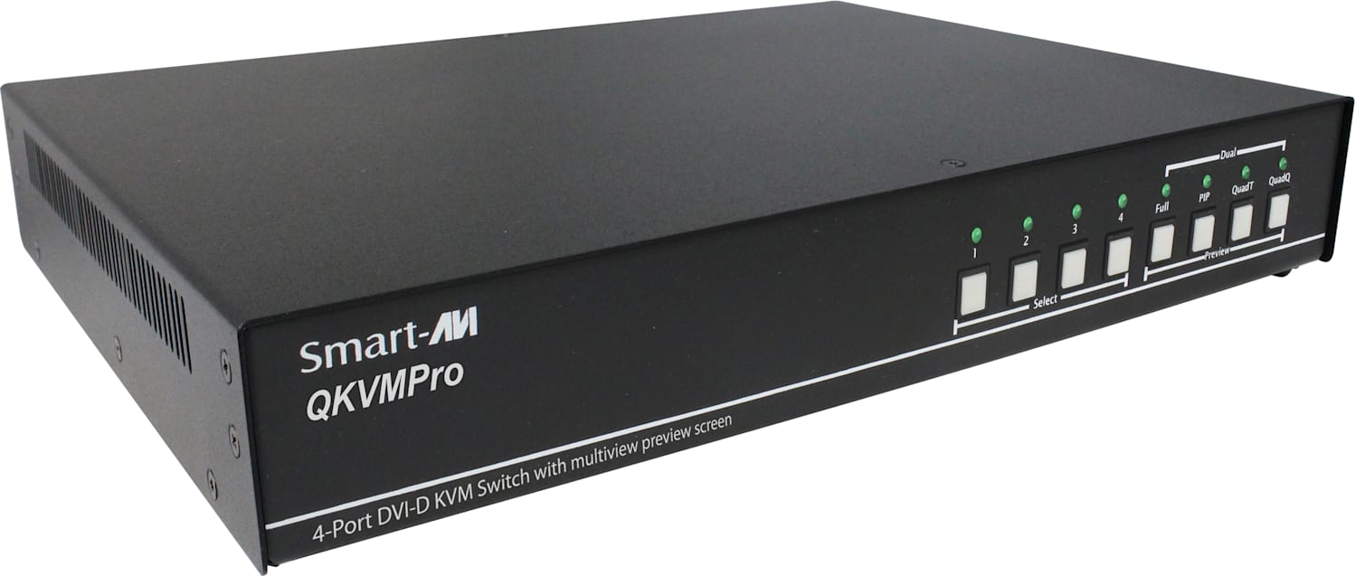 Smart-AVI SM-QKVM-PRO-S - 4-Port DVI-D/USB KVM Switch with