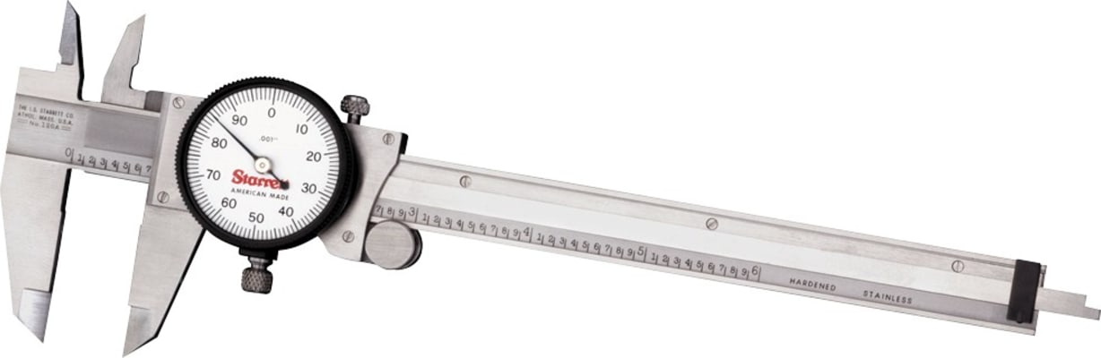 Starrett 120A-6 - Dial Slide Caliper, Stainless Steel