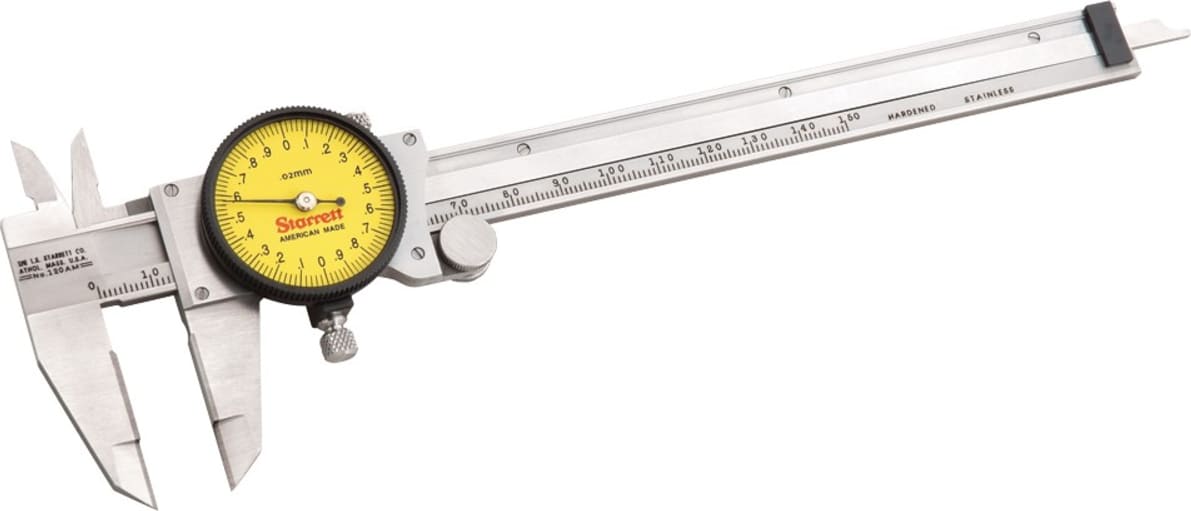 Starrett 120MX-150 Dial Slide Caliper, Stainless Steel