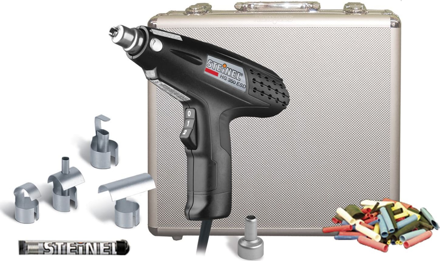 Steinel HG 350 ESD Kit - ESD Safe Programmable IntelliTemp Heat Gun with Case and Nozzles