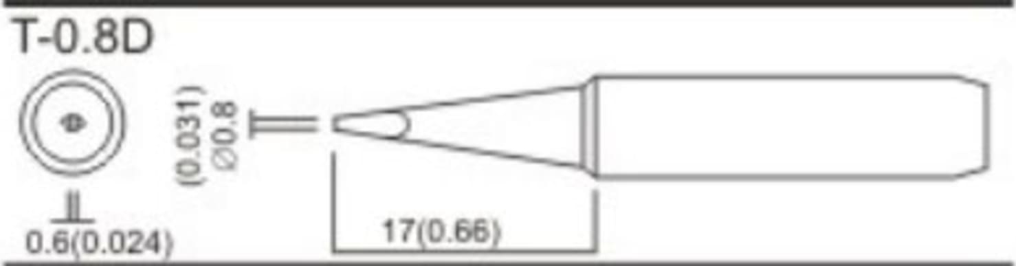 Quick T-0.8D - Chisel Soldering Tip