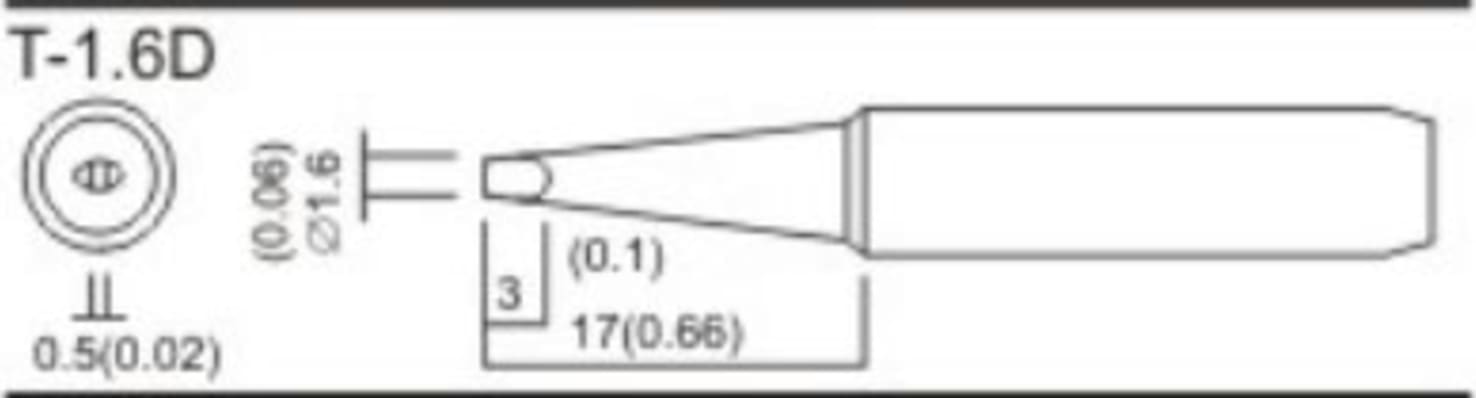 Quick T-1.6D - Chisel Soldering Tip