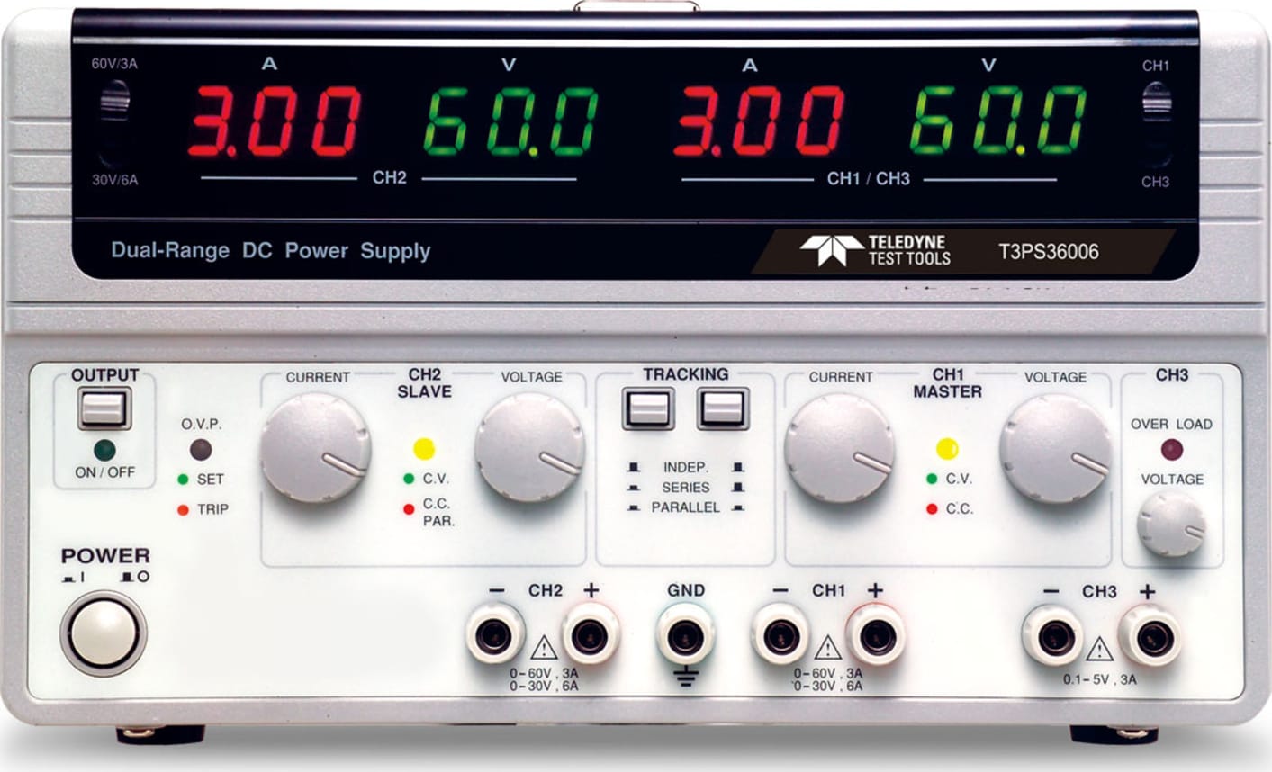 Teledyne LeCroy T3PS36006 - Triple-Output Dual Range Switching DC Power Supply