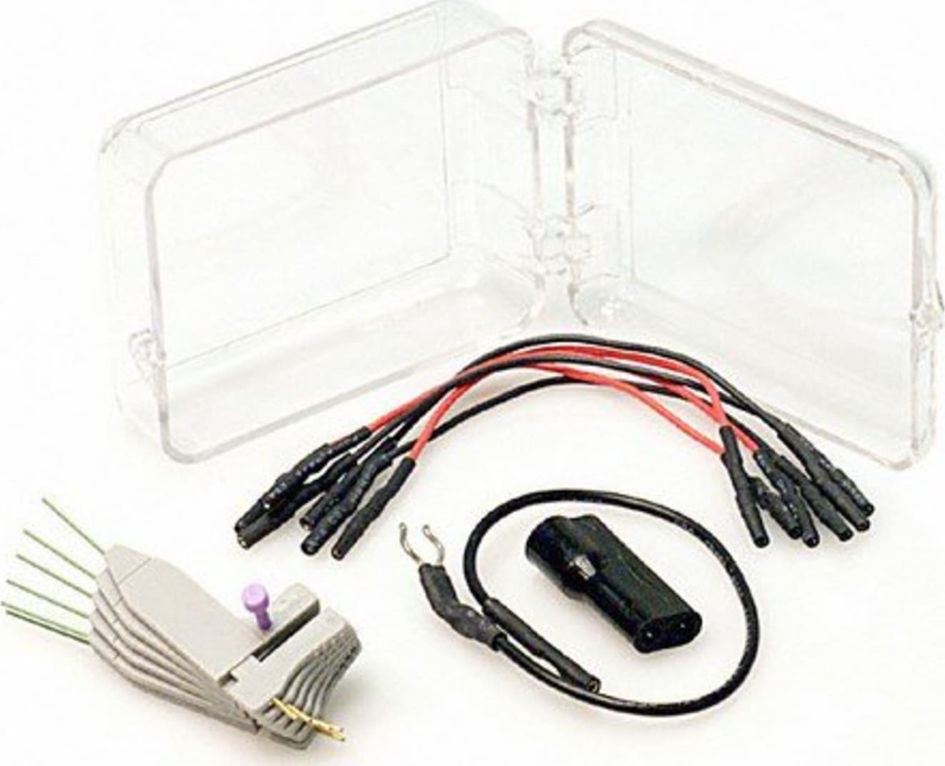 TPI_NC6GY_Surface_Mount_Nano_Clips_6_Gray_Clips_3_Black_Leads_3_Red_Leads_Main_View