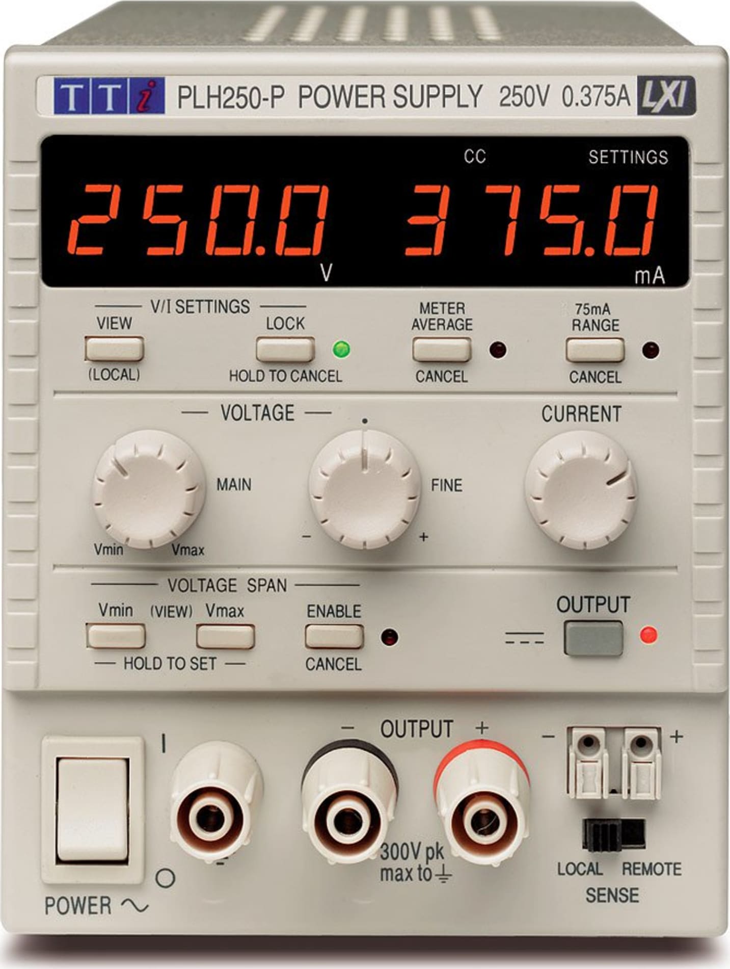 TTi PLH250-P Single Higher Voltage DC Power Supply