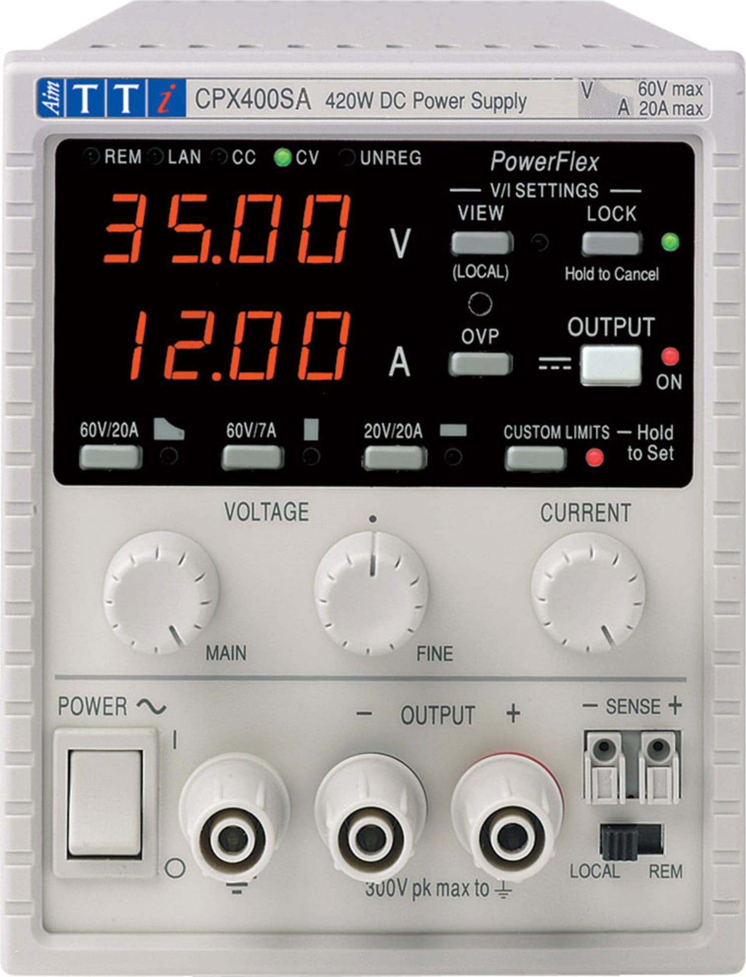 TTi CPX400SA Single output 420 watt PowerFlex DC PSUs