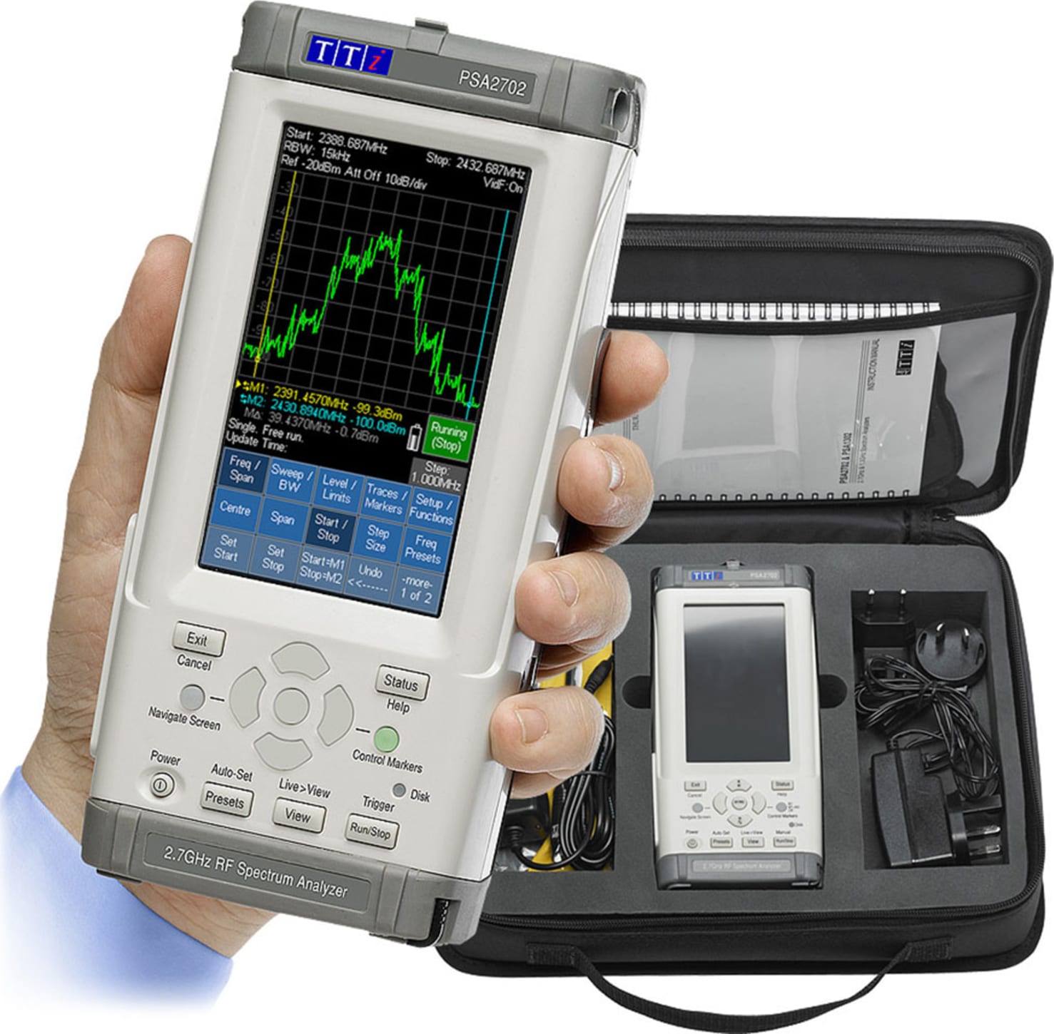TTi PSA2702USC Handheld 2.7GHz Spectrum Analyzer plus SC Kit and U01
