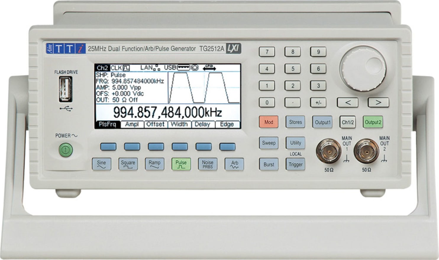 TTi TG2512A 2 channel 25MHz Function/Pulse/Arbitrary Generator