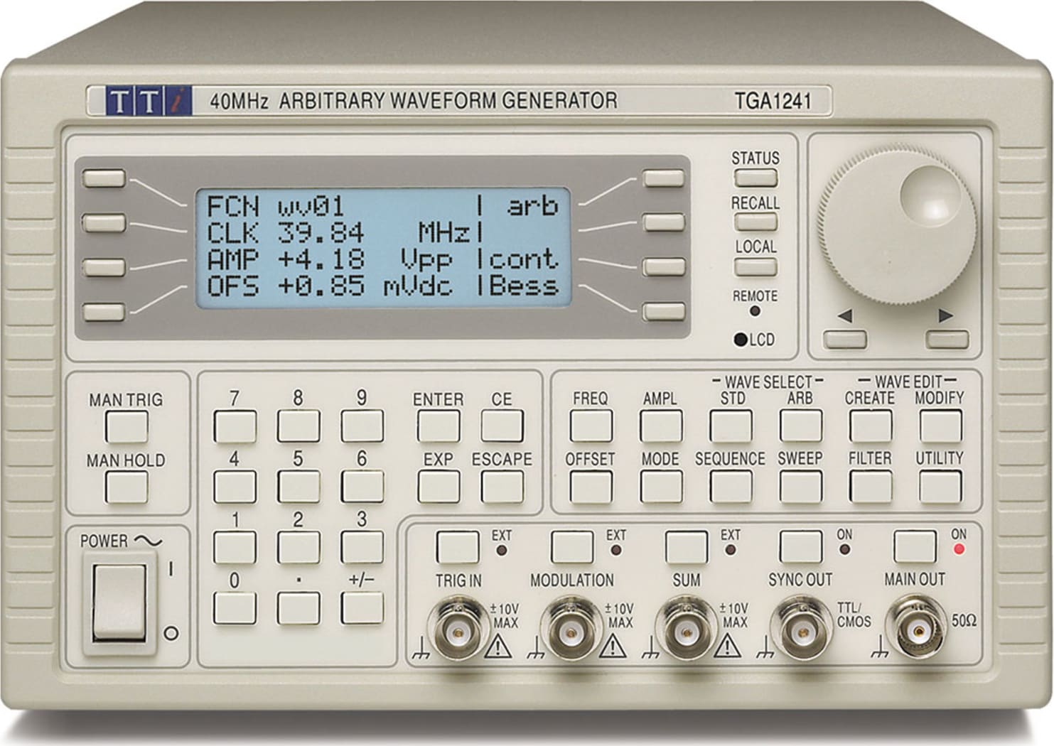 TTi TGA1241 40MS/s Single Channel Waveform Generator