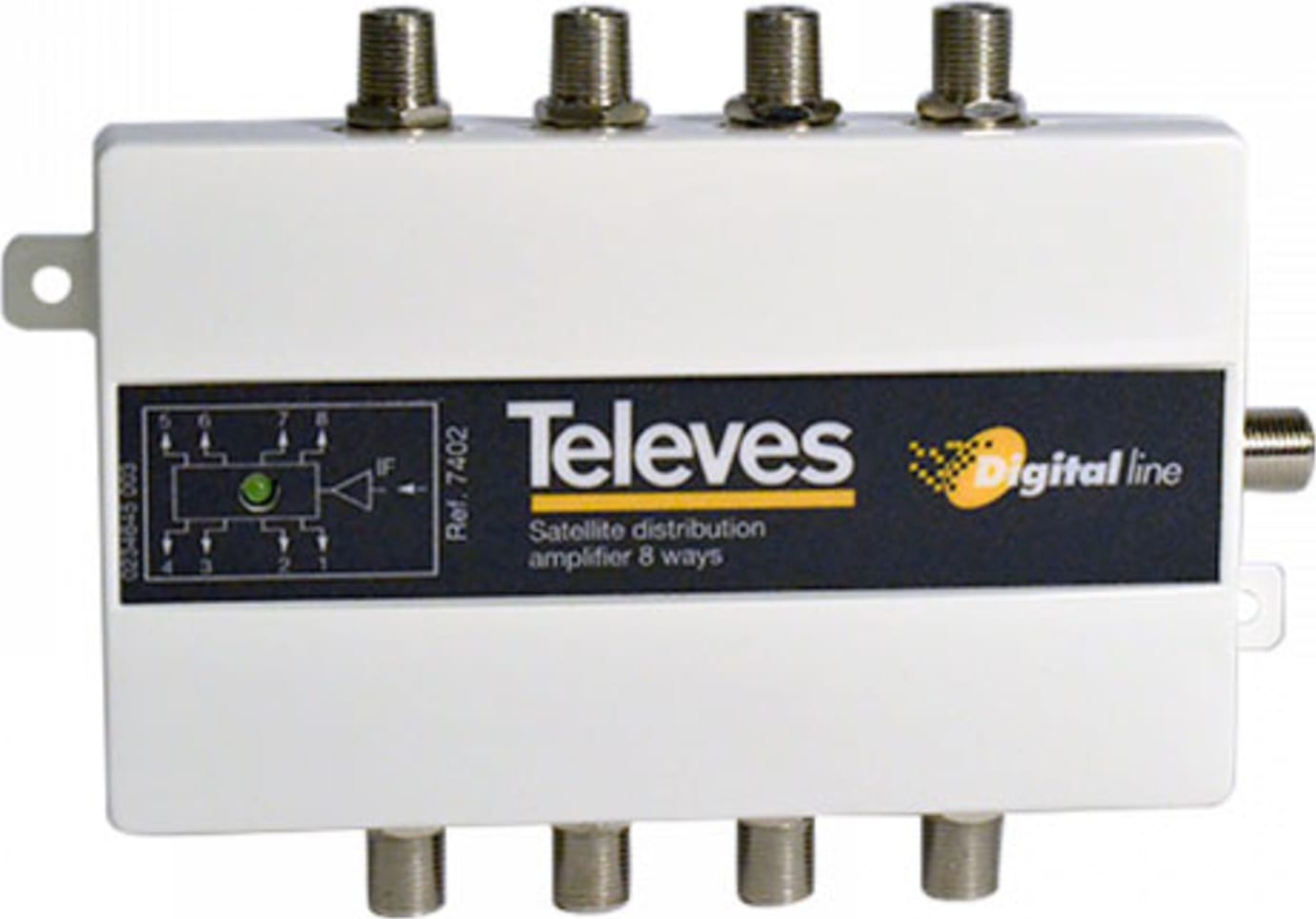 Televes 7402 L-BAND 8 Way Active Splitter