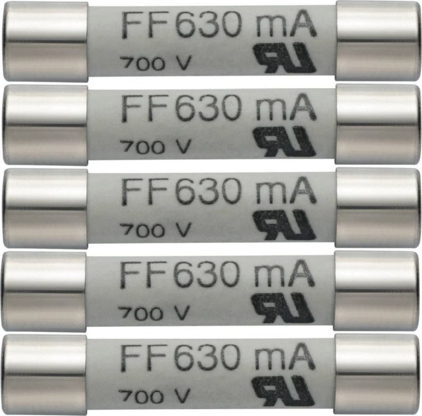 Testo 0590 0007 - Spare 630 mA/600 V Fuses, 5 Items