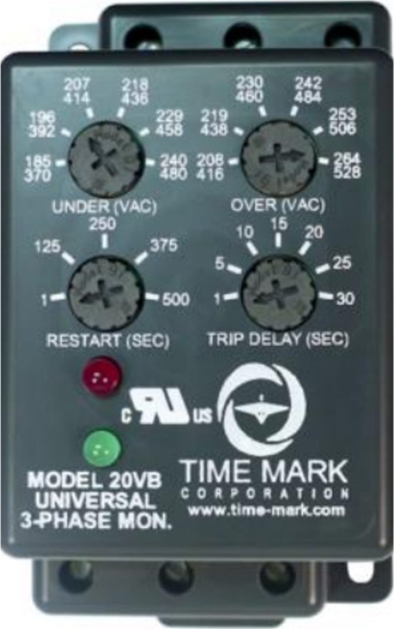 Time Mark 20VB 3-Phase Monitor with Adjustable Trip and Restart Delays