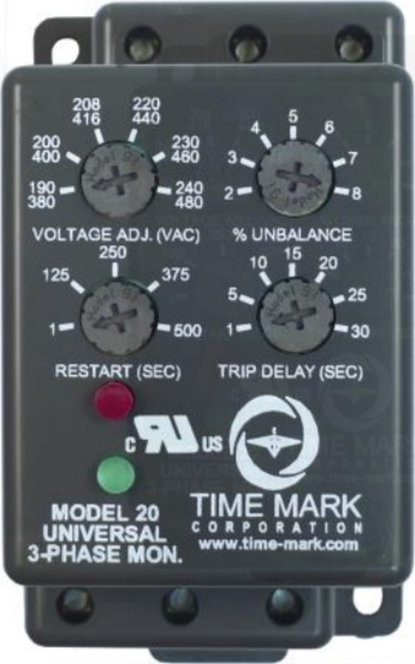 Time Mark 20 3-Phase Monitor with Adjustable Trip and Restart Delays