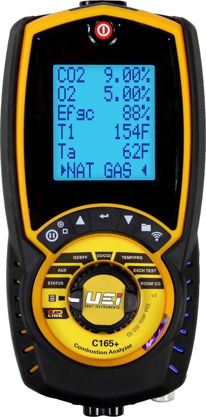 UEi C165 KIT Combustion Analyzer Kit with Wireless Temperature Clamps and Printer
