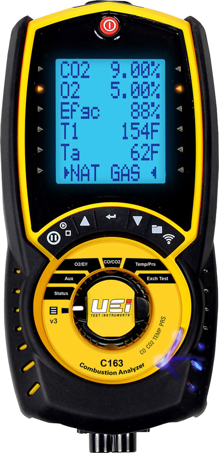 UEi C163KIT Residential Combustion Analyzer Kit with Differential Pressure and Printer