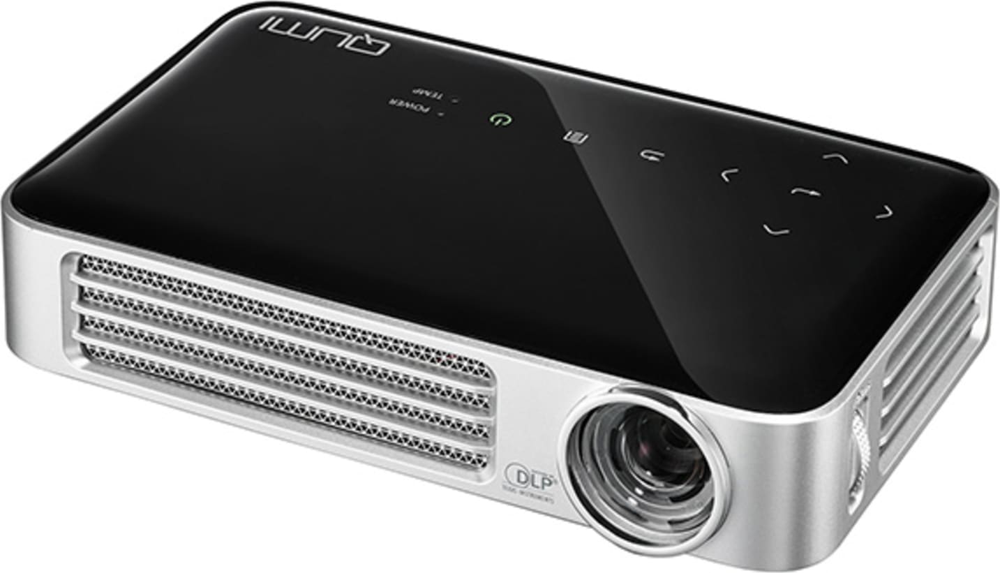 Vivitek Q6-BK LED Wi-Fi Pocket Projector - WXGA, 800 Lumens, Black