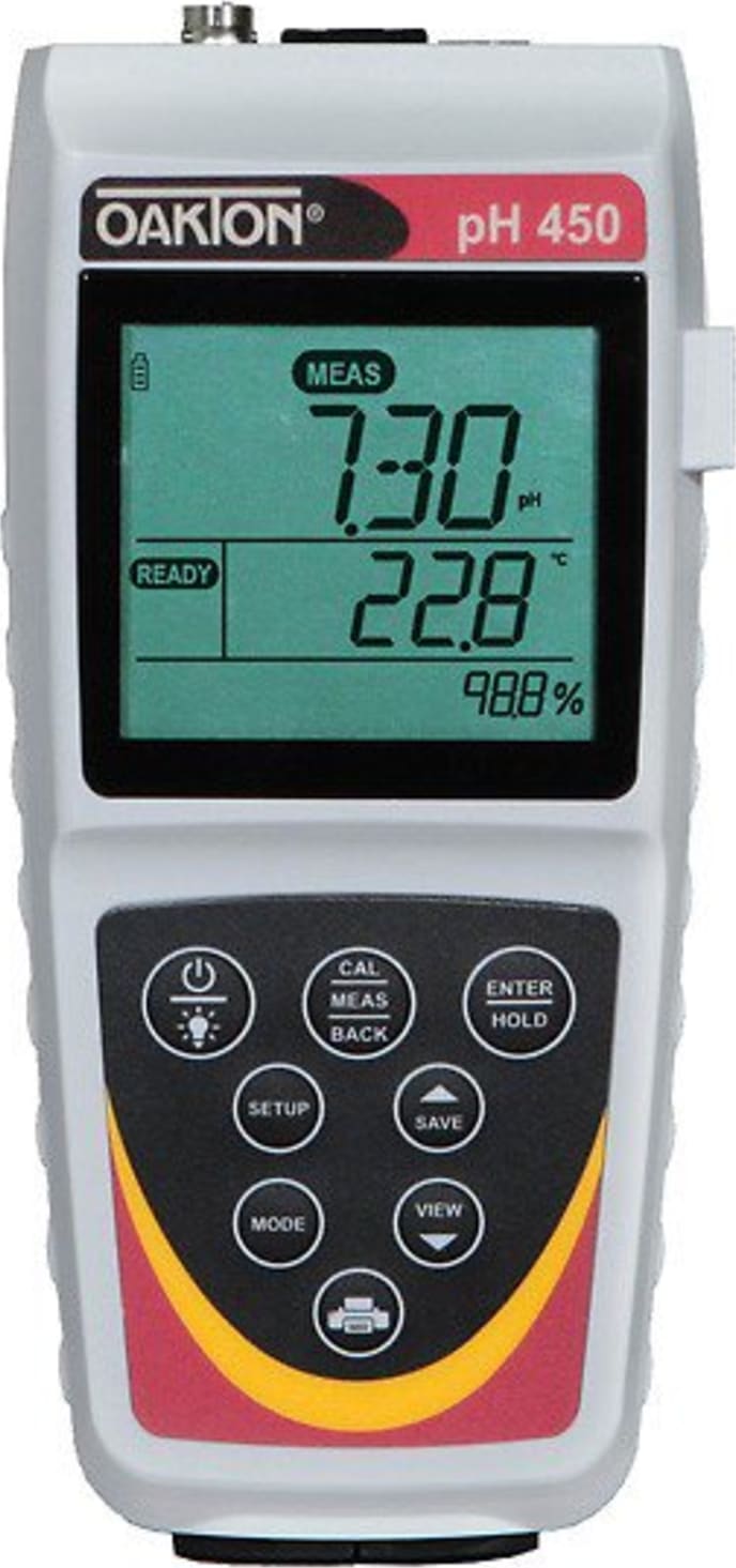 WD-35618-32_Oakton_Waterproof_pH_450_Portable_Meter_Main_View